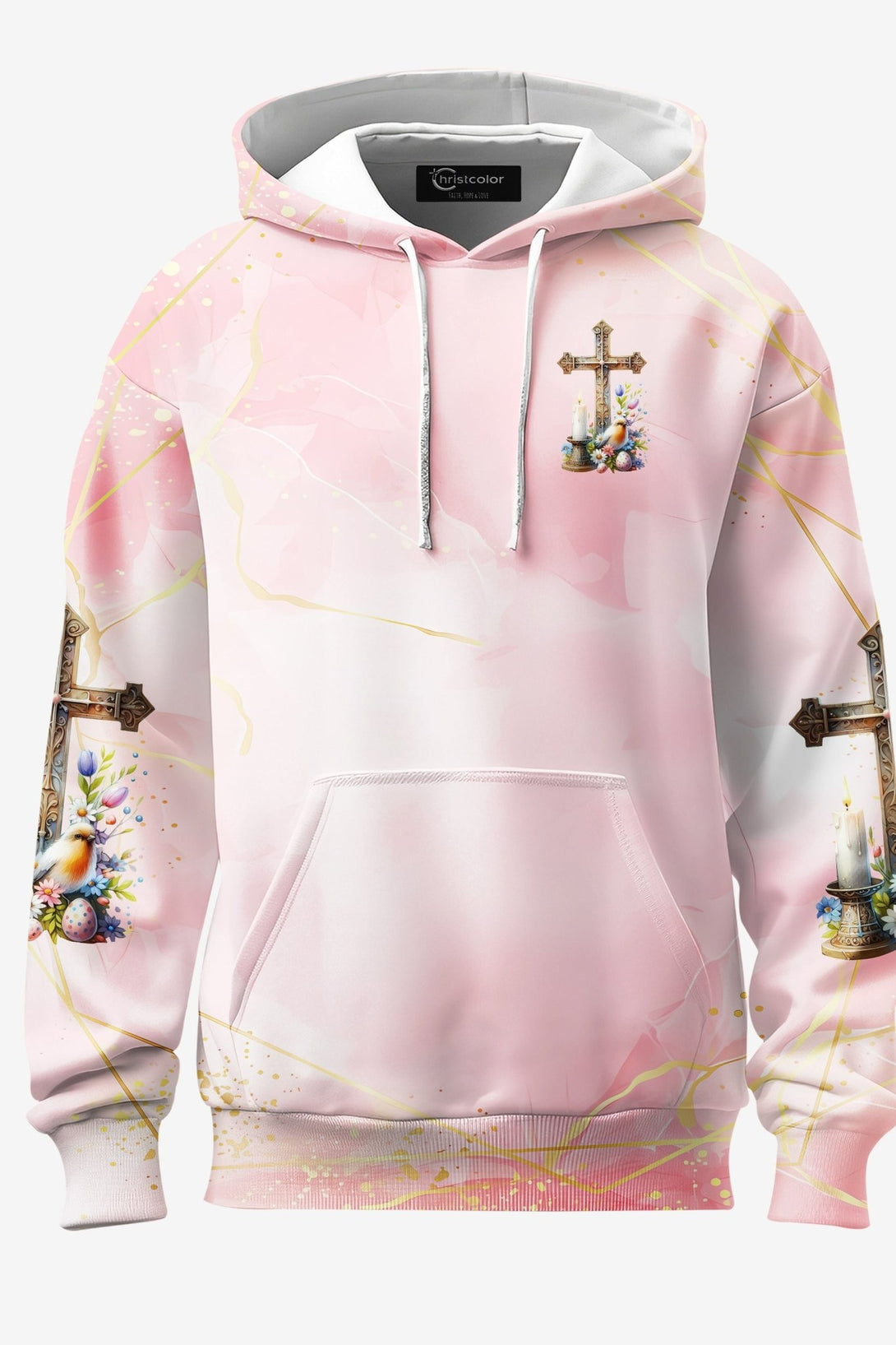 He Is Risen All Over Print Hoodie - Christ Color