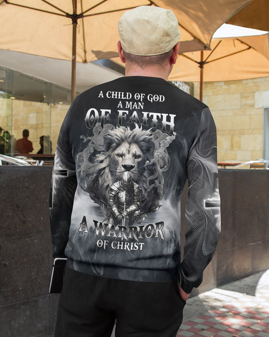 A Child Of God A Man Of Faith All Over Print Sweater - Christ Color
