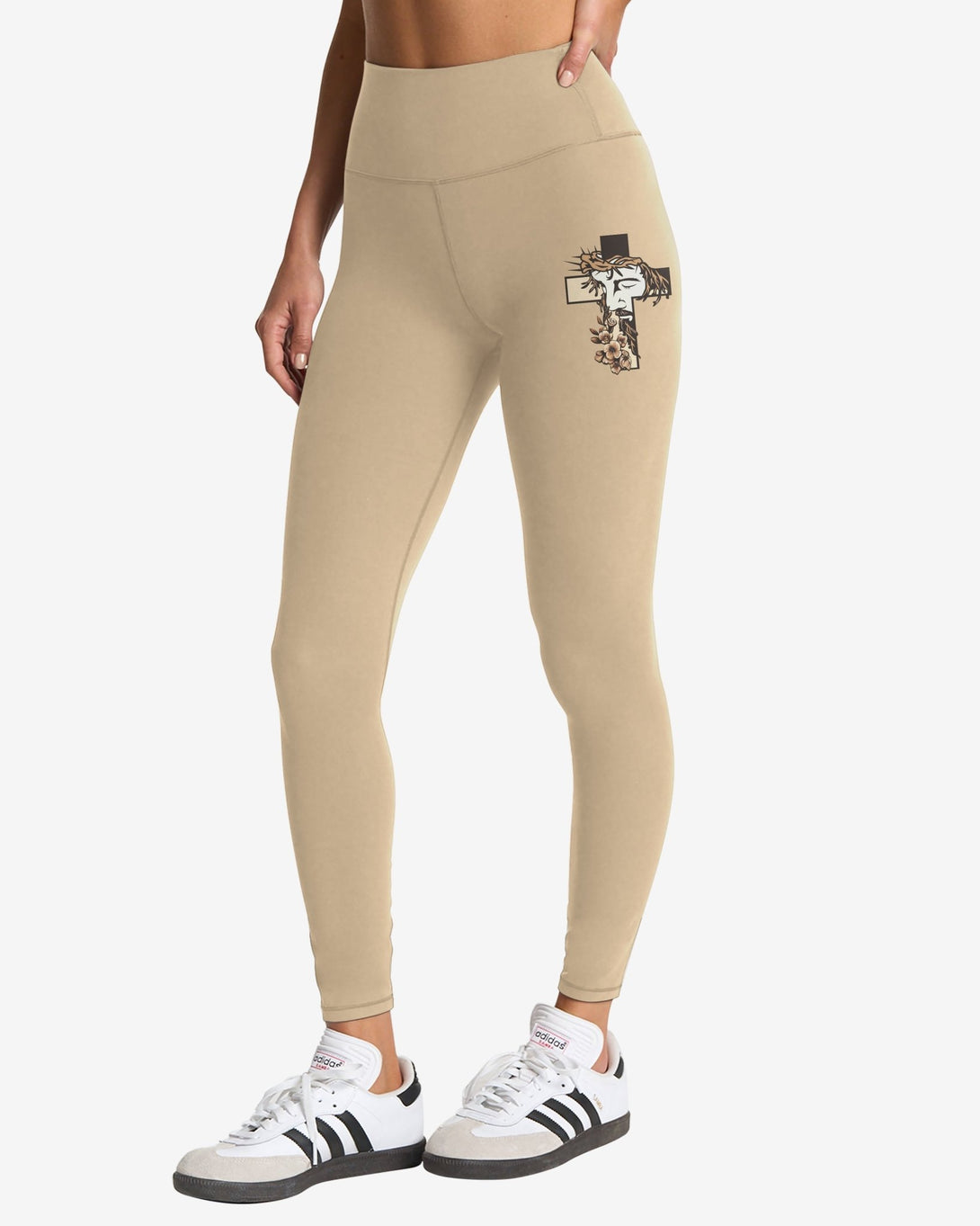 I Am His And He Is Mine All Over Print Leggings - Christ Color