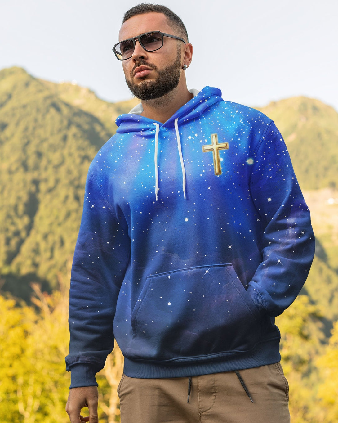 Faith Can Move Mountains All Over Print Hoodie - Christ Color