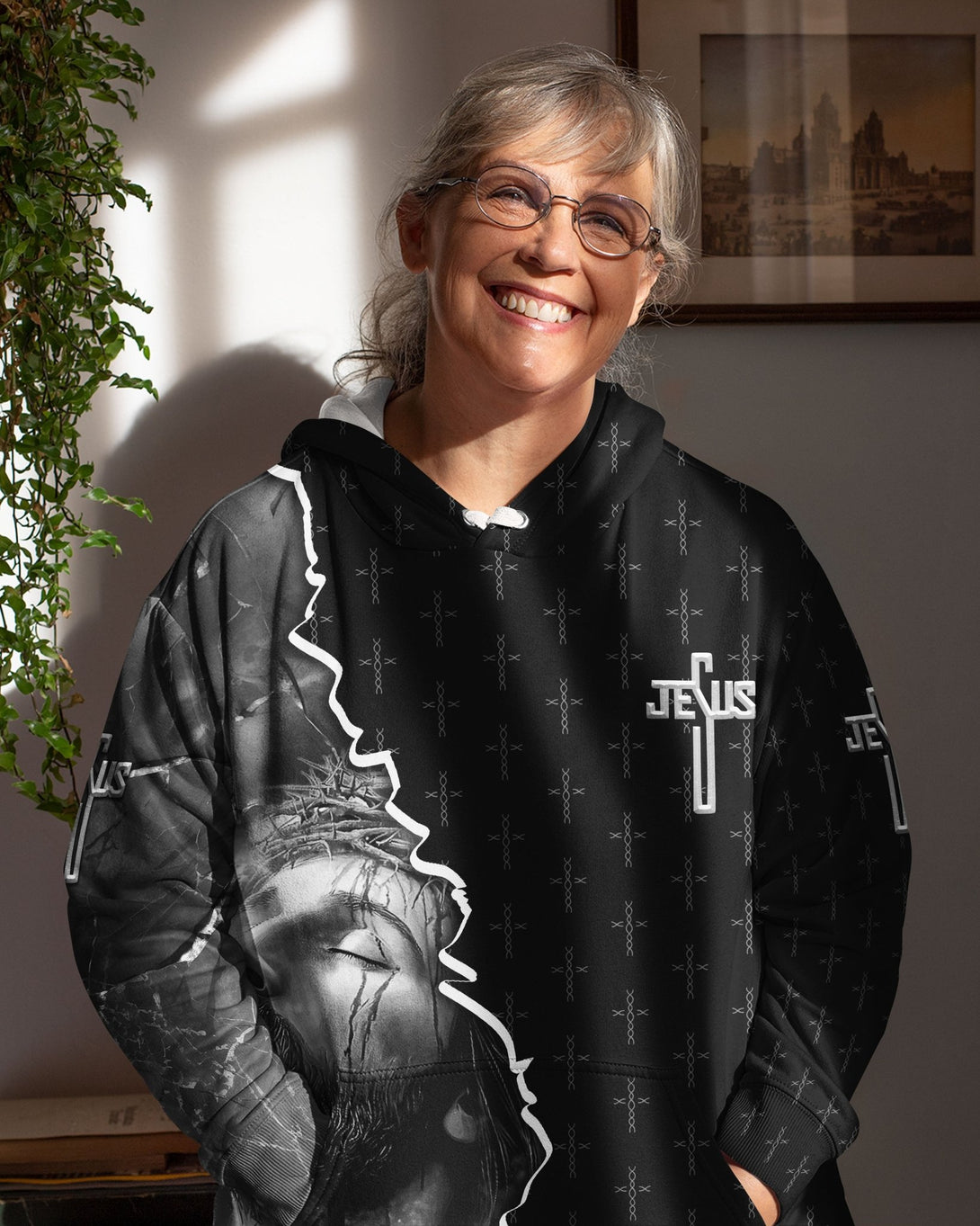 Love Has Conquered The Grave All Over Print Hoodie - Christ Color