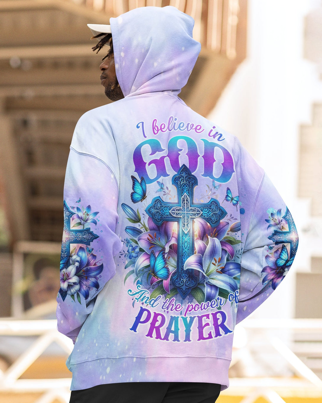 In God And The Power Of Prayer All Over Print Zip Hoodie - Christ Color