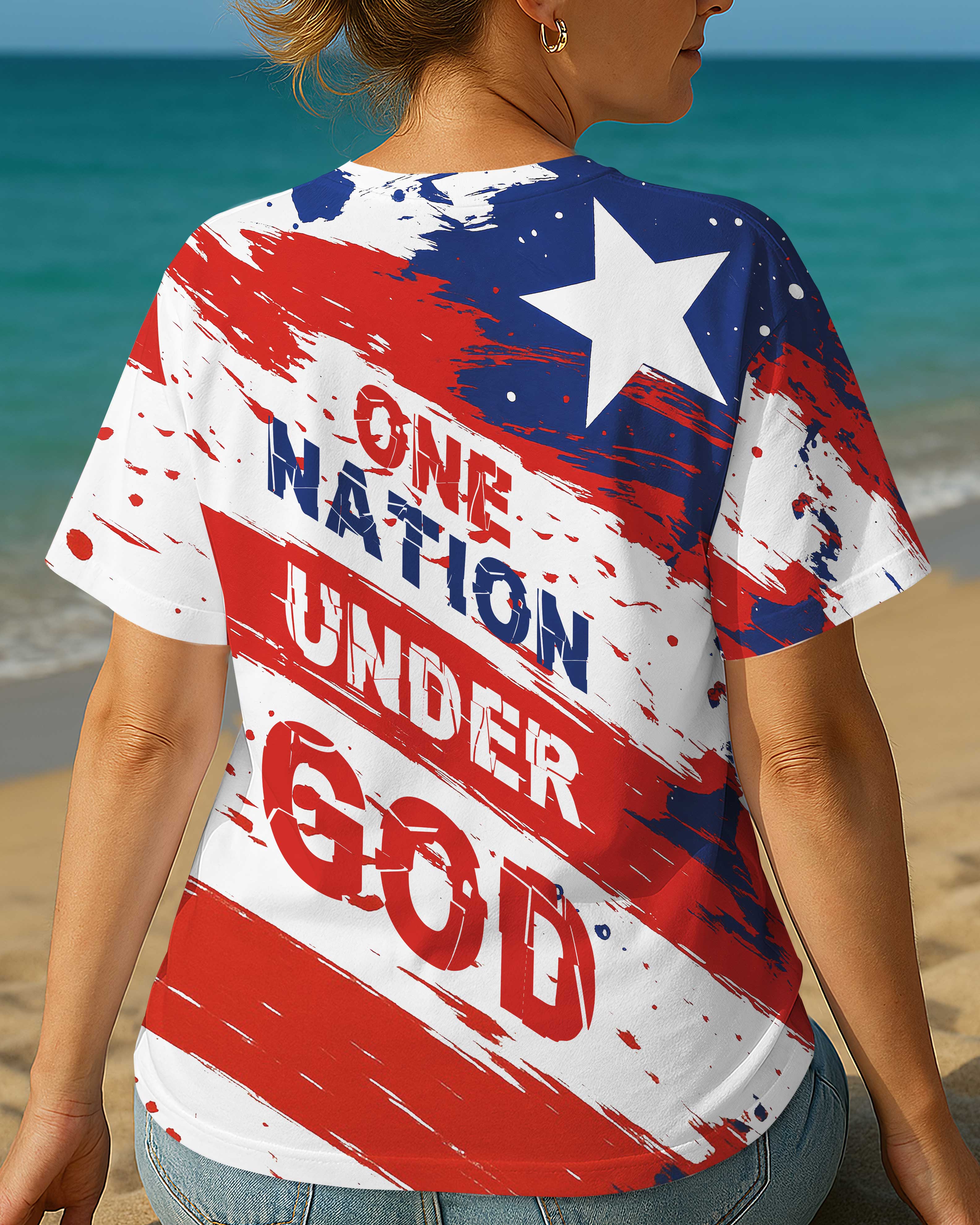 One Nation Under God All Over Print T-Shirt