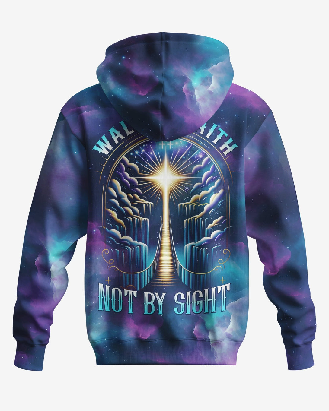 For We Walk By Faith Not By Sight All Over Print Zip Hoodie - Christ Color