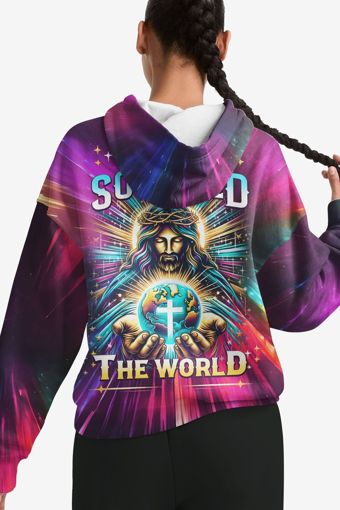 For God So Loved The World All Over Print Hoodie - Christ Color