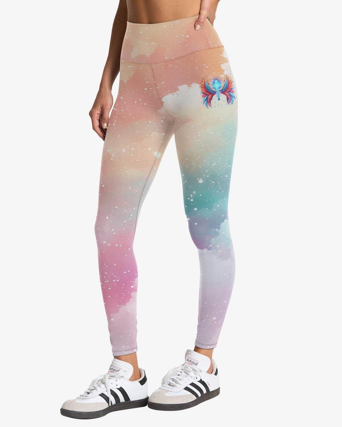 I Can Do All Things Through Christ Who Strengthens Me All Over Print Leggings - Christ Color