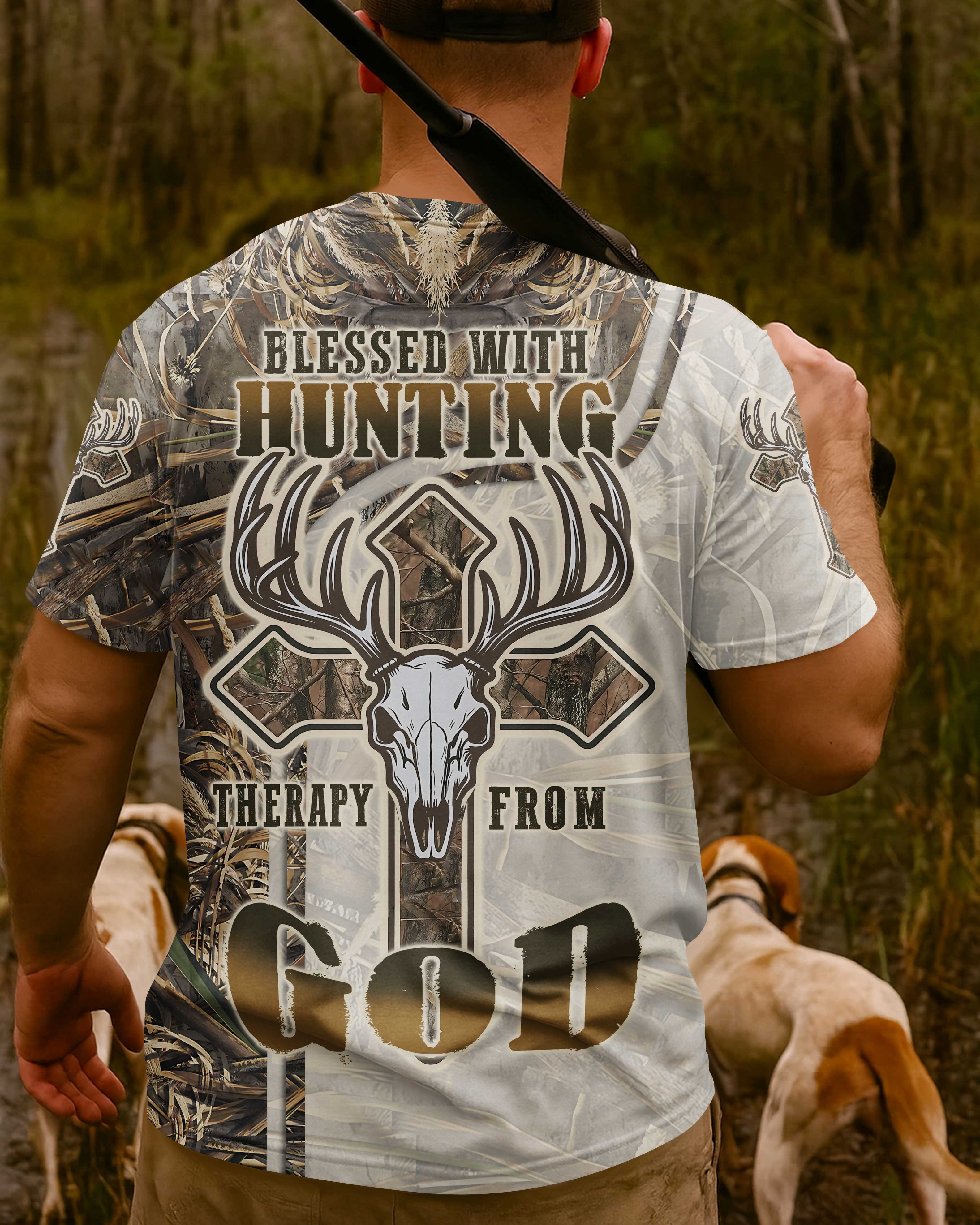 Blessed With Hunting Therapy From God T-Shirt