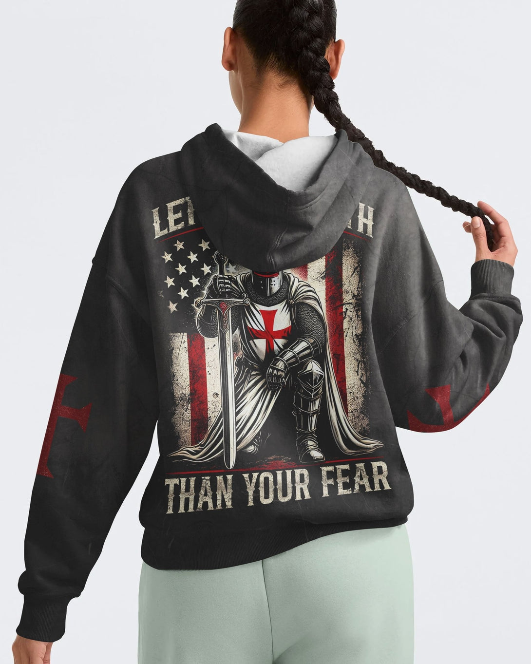 Let Your Faith Be Bigger Than Your Fear All Over Print Hoodie - Christ Color