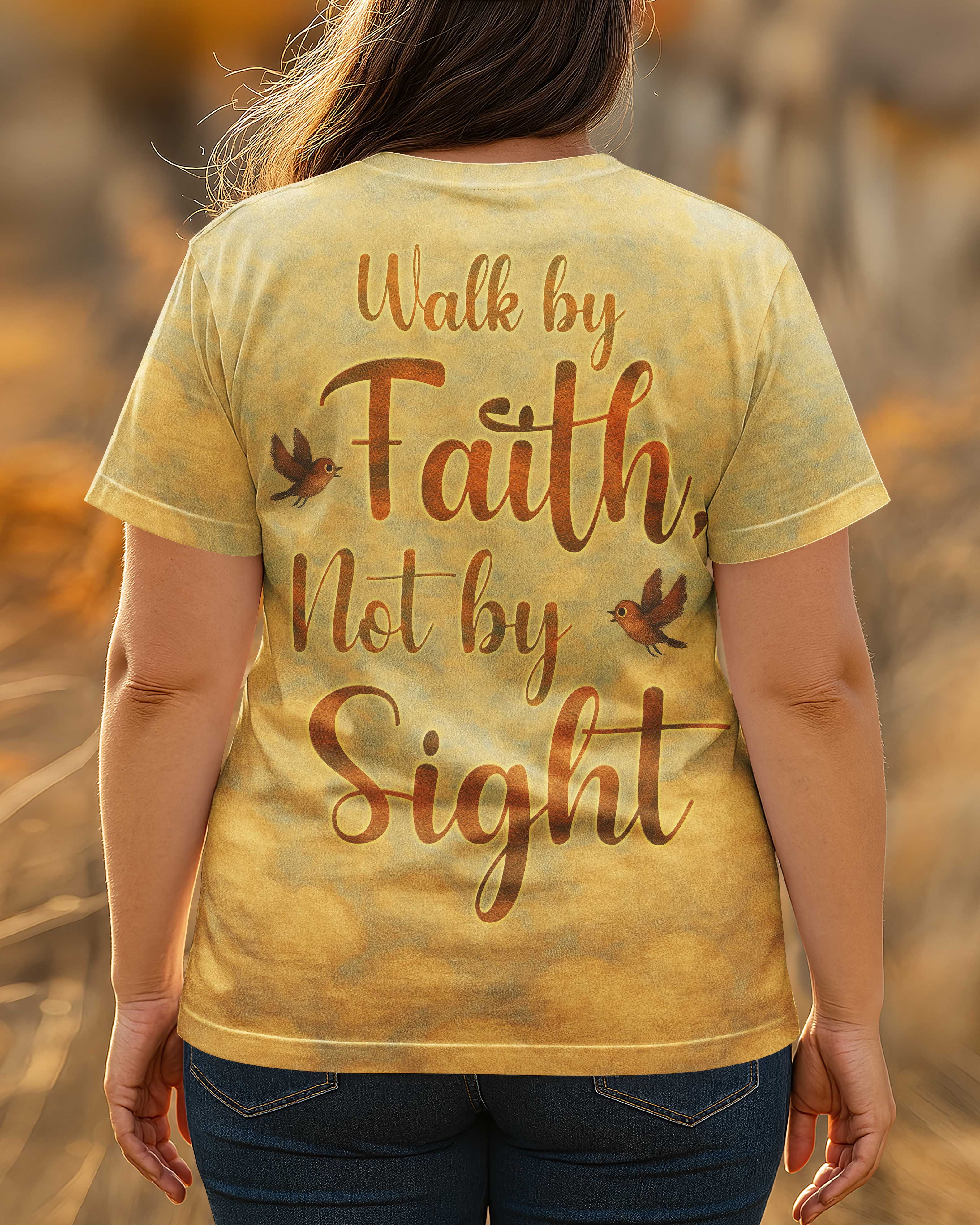 Walk By Faith Not By Sight All Over Print T-Shirt