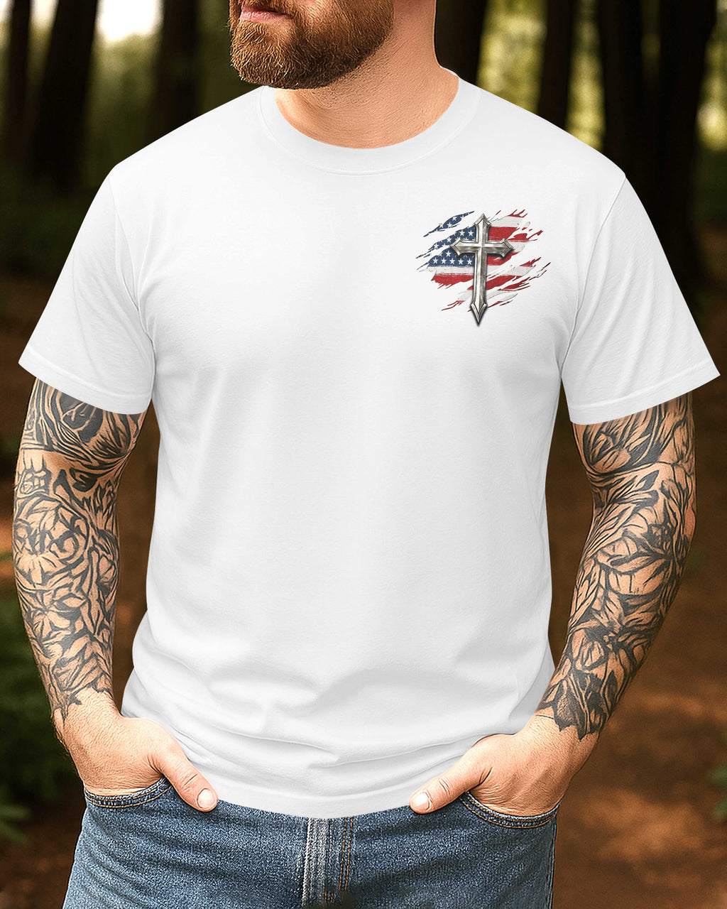 American By Birth Christian By The Grace Of God T-Shirt