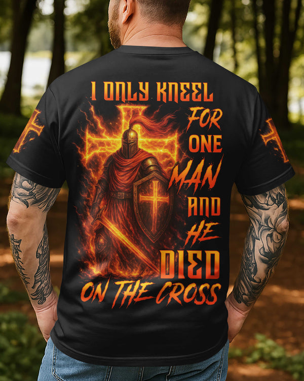 I Only Kneel For One Man And He Died On The Cross All Over Print T-Shirt