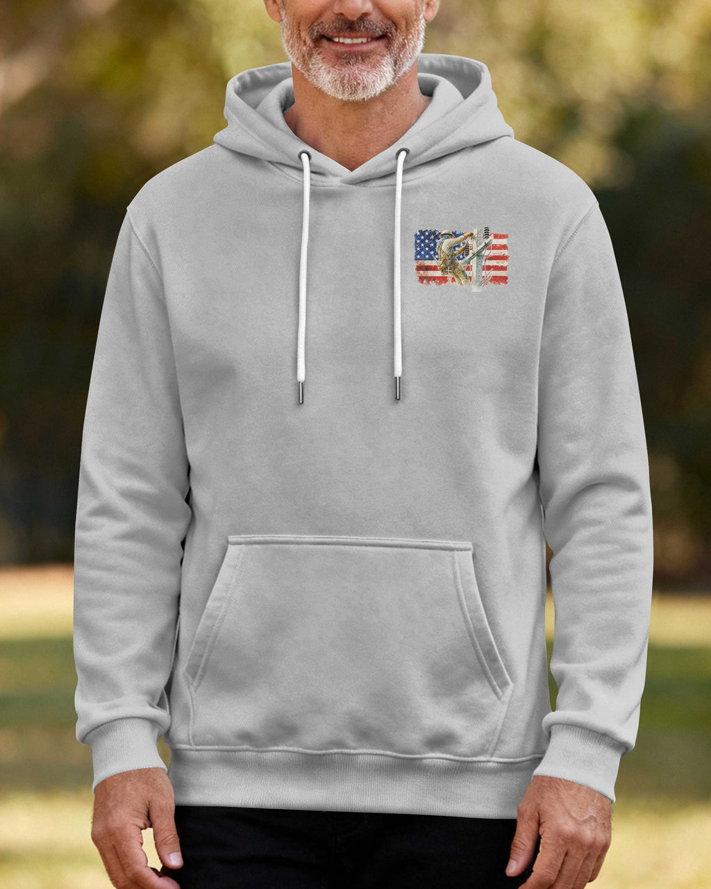 Retired Lineman Built By Grit Blessed By God Hoodie
