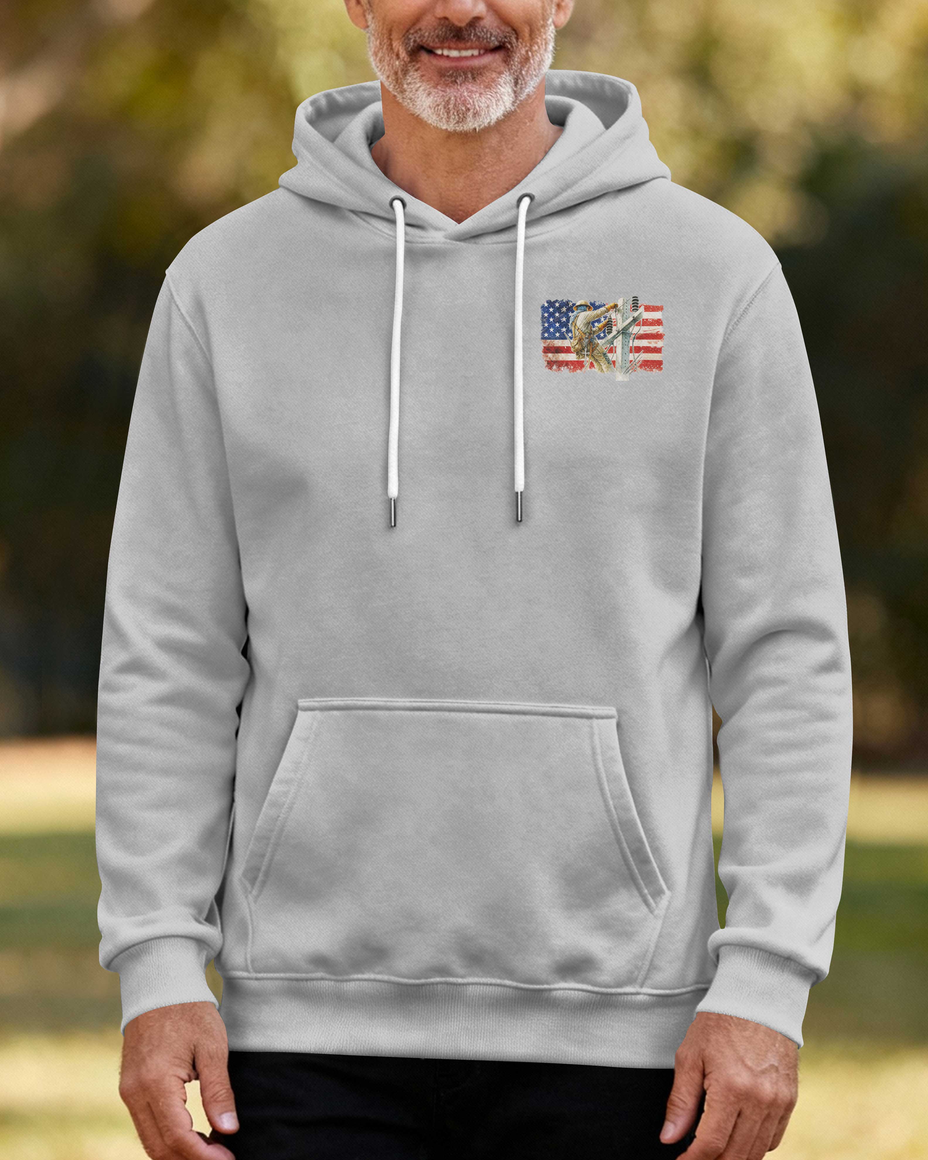 Retired Lineman Built By Grit Blessed By God Hoodie