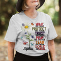 Wait Like Sarah Protect Like Rahab Esther Love Like Jesus T-Shirt