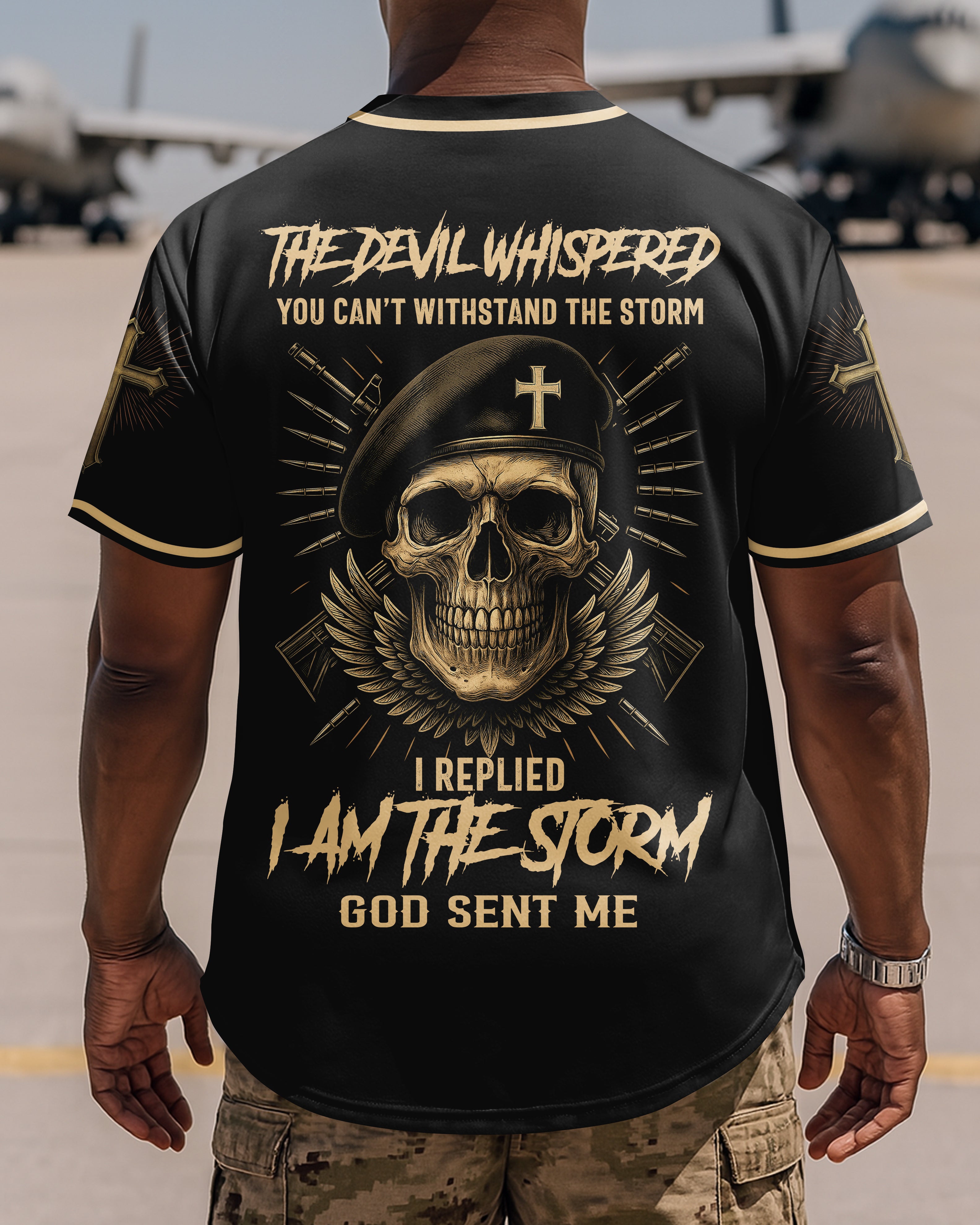 Personalized The Devil Whispered You Can't Withstand The Storm T-Shirt