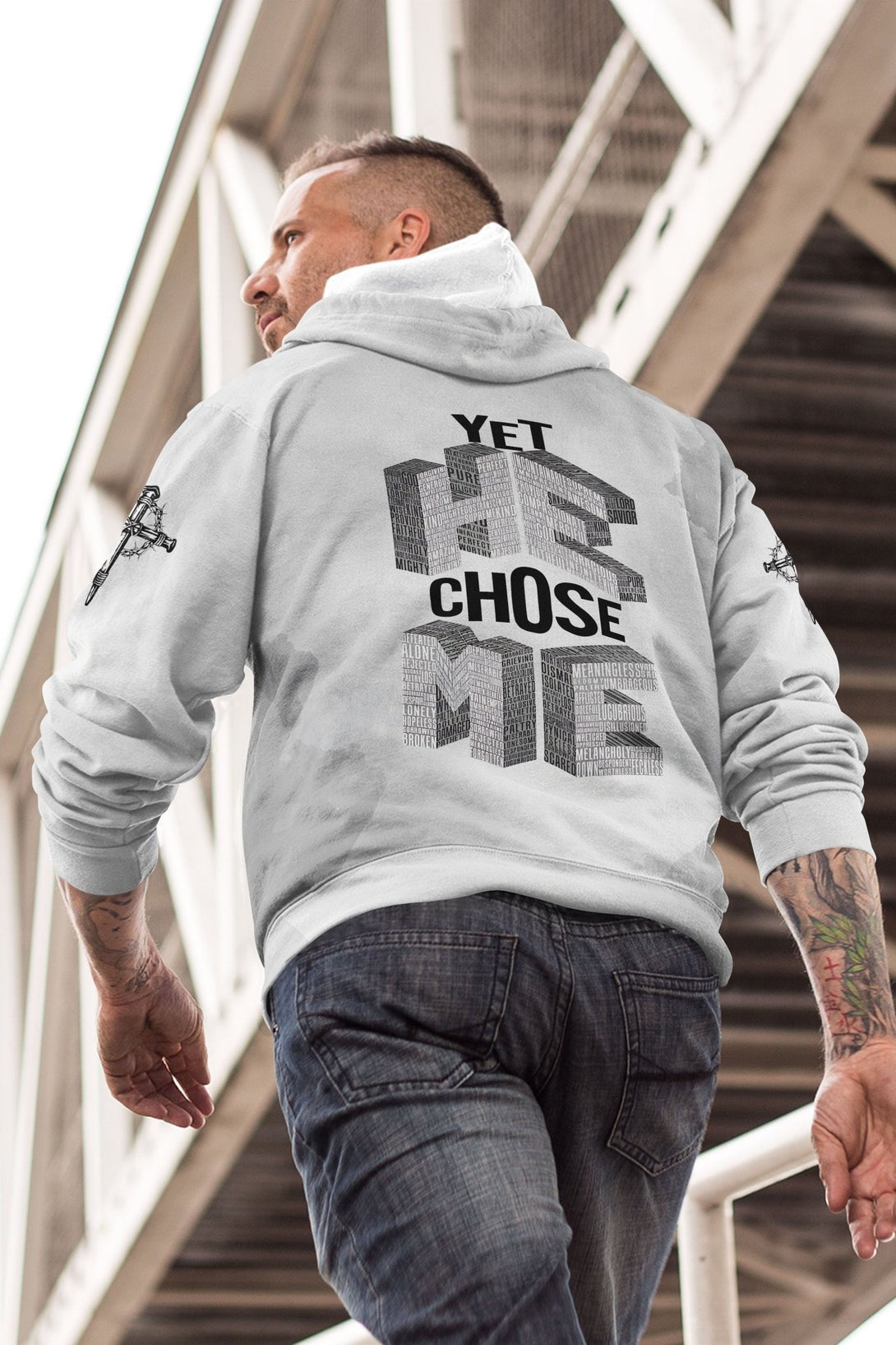 Yet He Chose Me All Over Print Hoodie - Christ Color