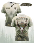 The Woods Calm My Mind Custom Name T-Shirt