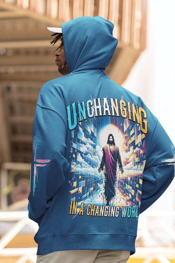 Unchanging In A Changing World All Over Print Hoodie - Christ Color