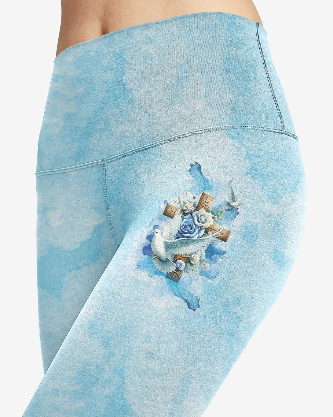 Lord Stood With Me And Gave Me Strength All Over Print Leggings - Christ Color