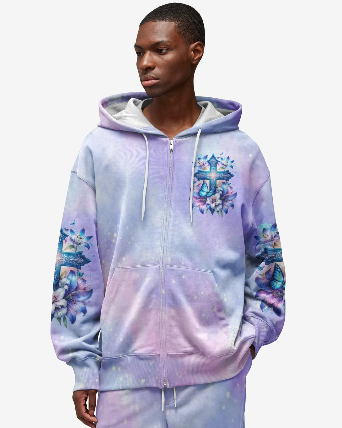 In God And The Power Of Prayer All Over Print Zip Hoodie - Christ Color