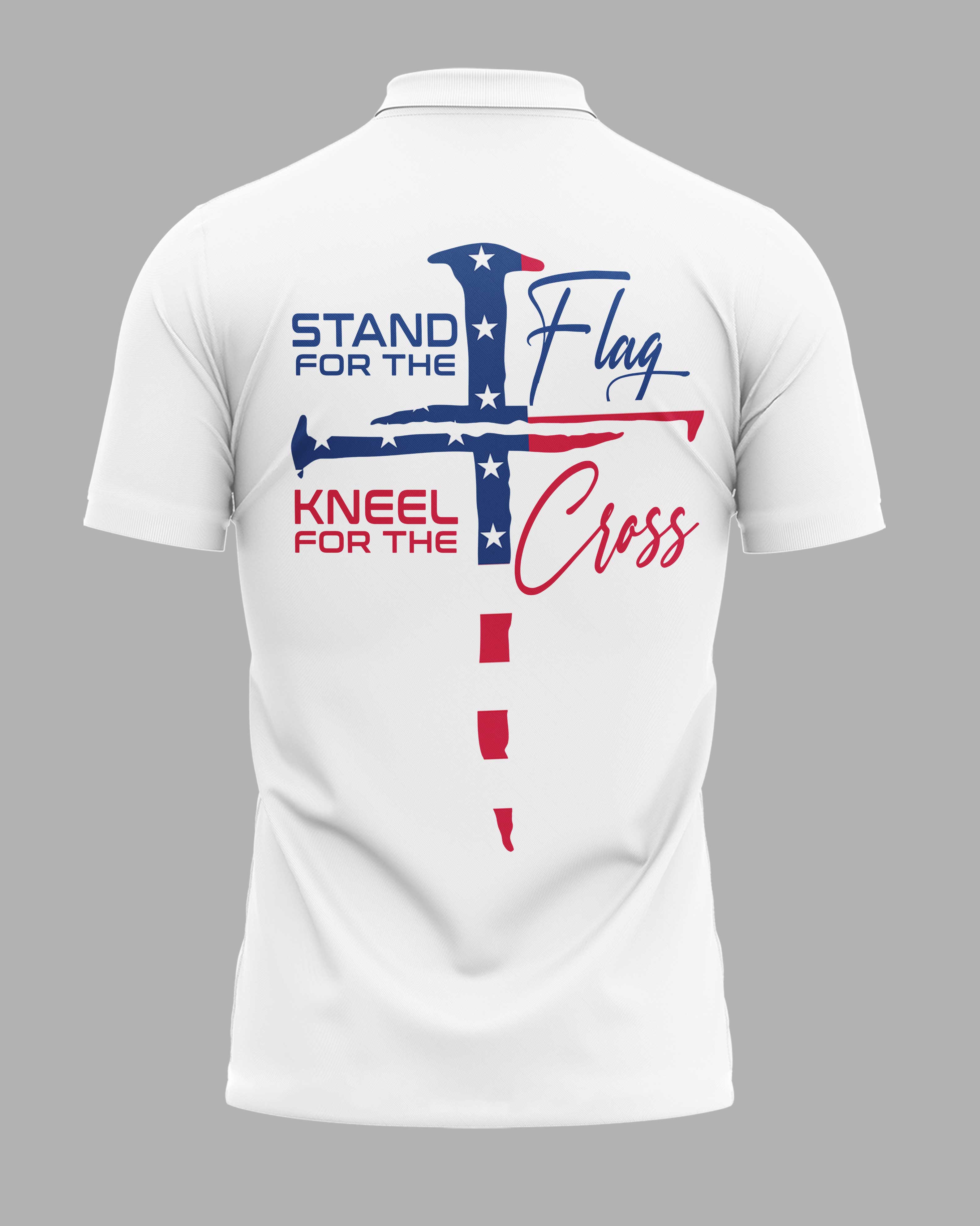 Stand For The Flag Kneel For The Cross Polo T-Shirt