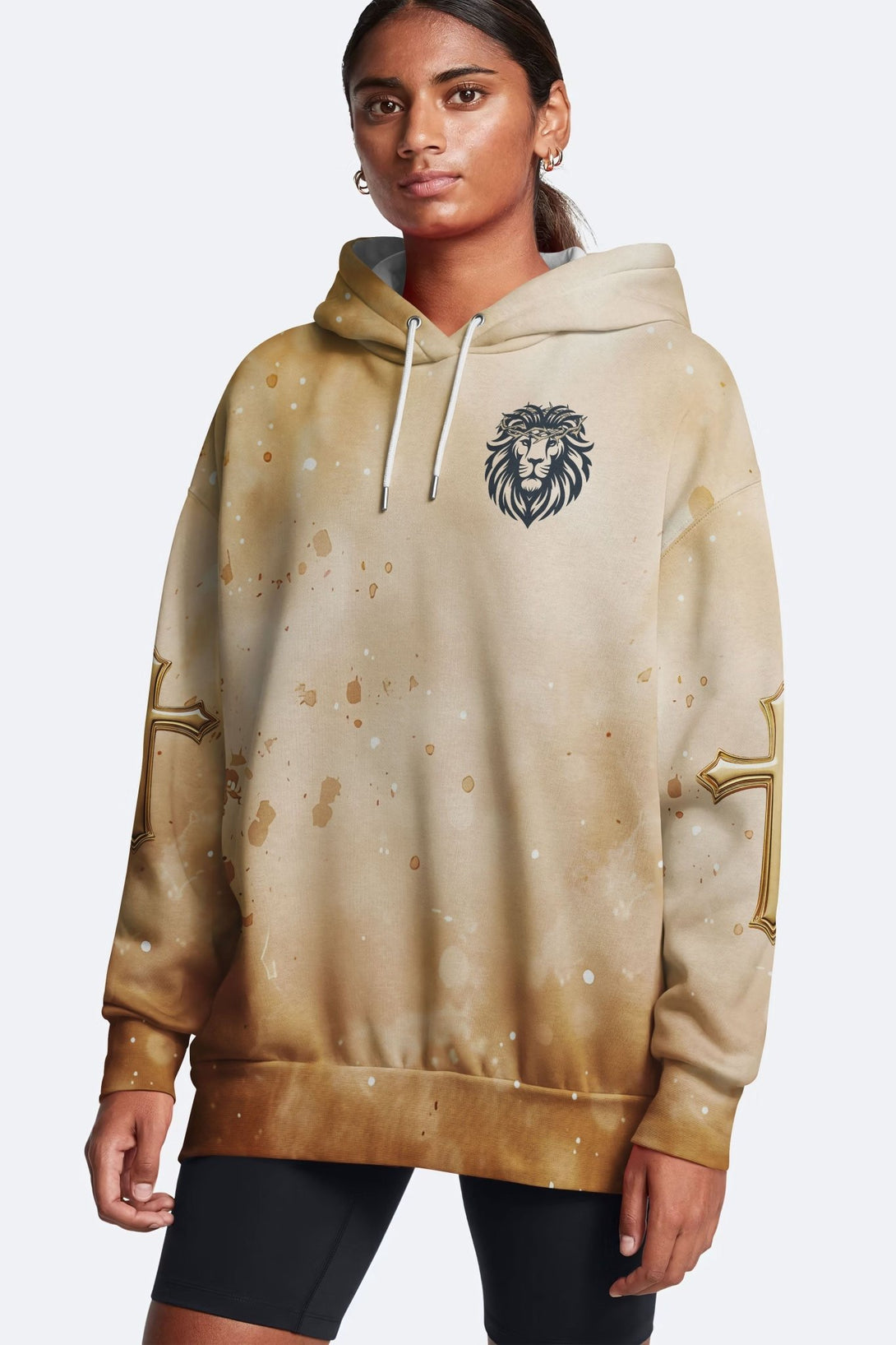 Behold The Lion Of The Tribe Of Judah Has Triumphed All Over Print Hoodie - Christ Color