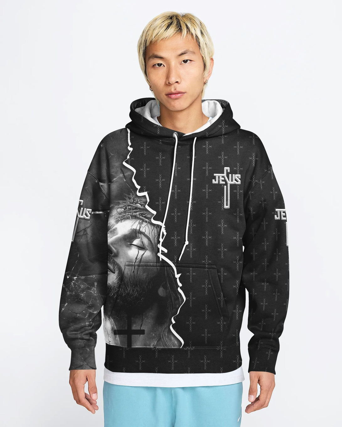 Love Has Conquered The Grave All Over Print Hoodie - Christ Color