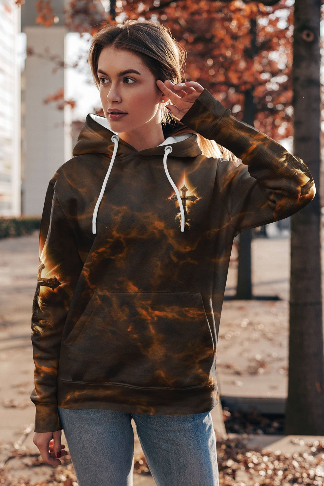 A Child Of God A Man Of Faith A Warrior Of Christ All Over Print Hoodie - Christ Color