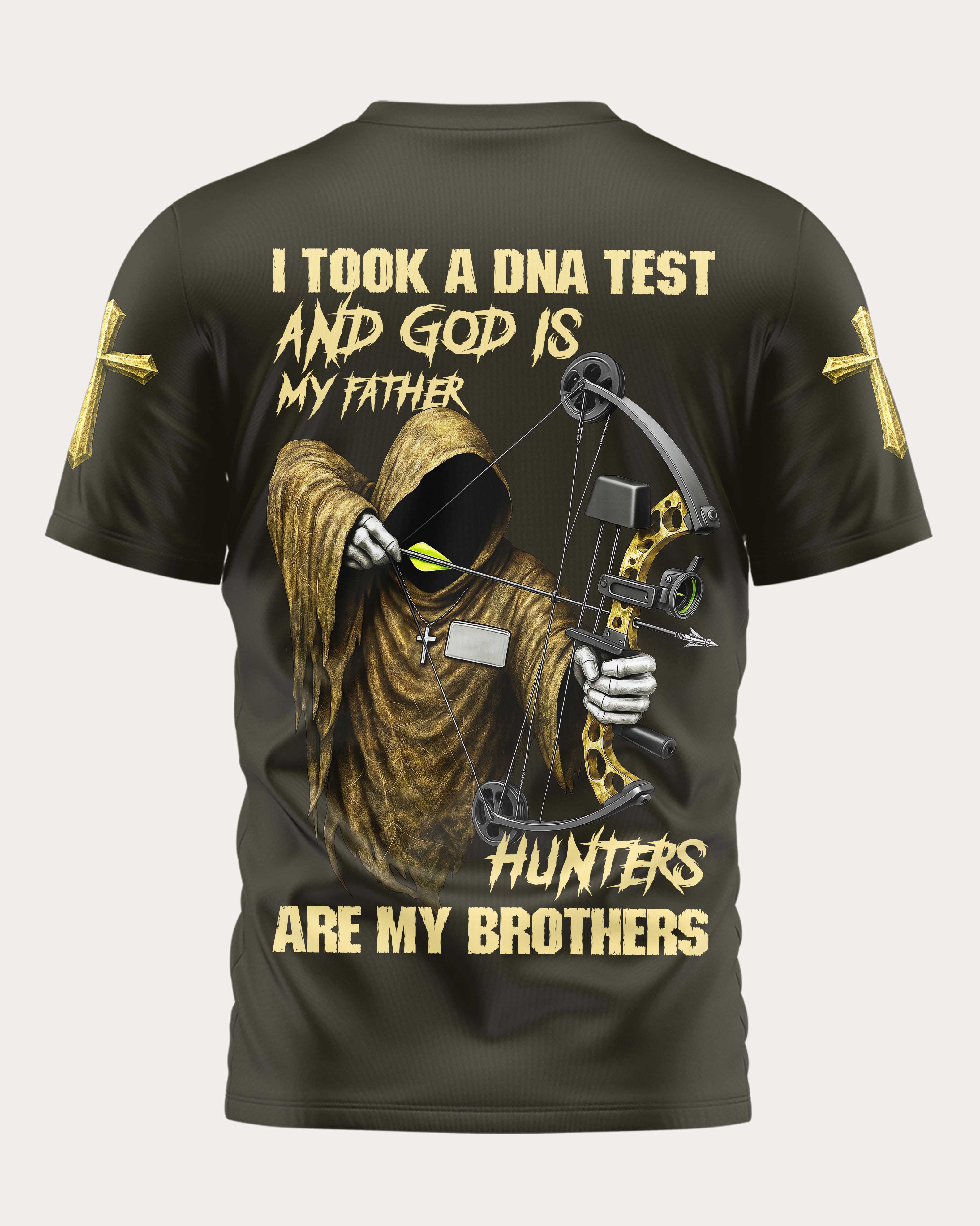 God is my Father Hunters are my brothers All Over Print Custom Name T-Shirt