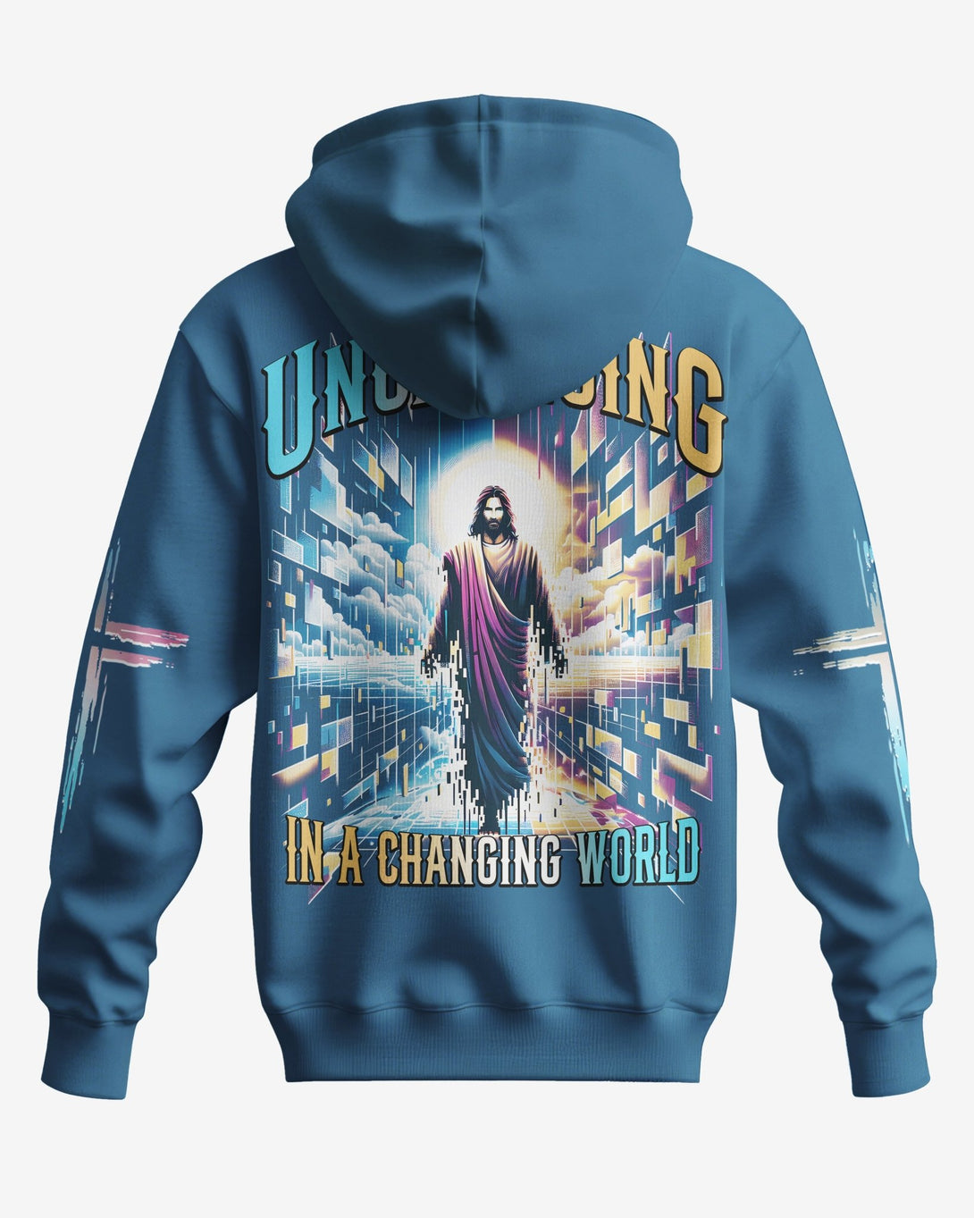 Unchanging In A Changing World All Over Print Zip Hoodie - Christ Color