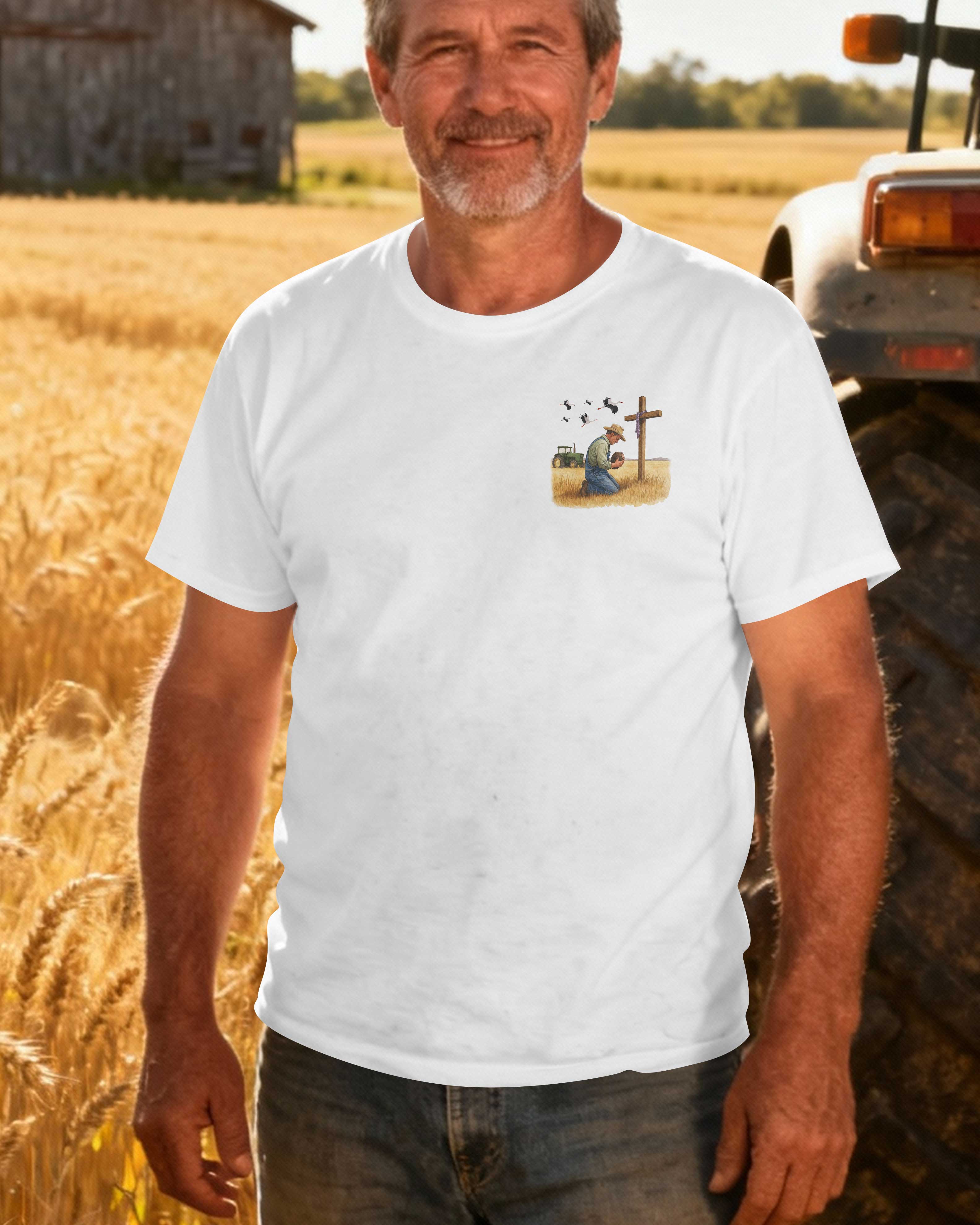 Kneel For The Cross Rise For The Harvest T-Shirt