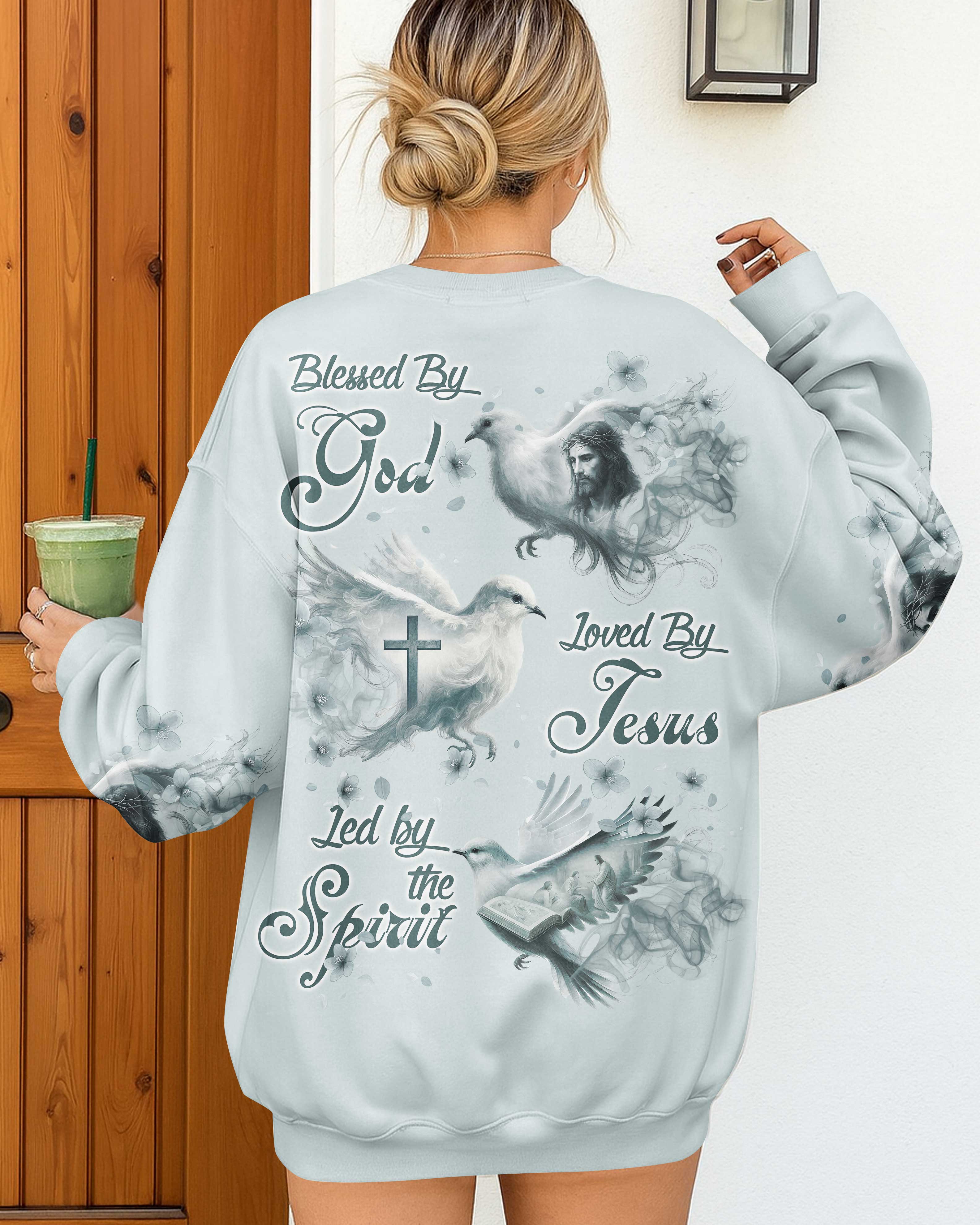 Blessed By God Loved By Jesus Led By The Spirit T-Shirt