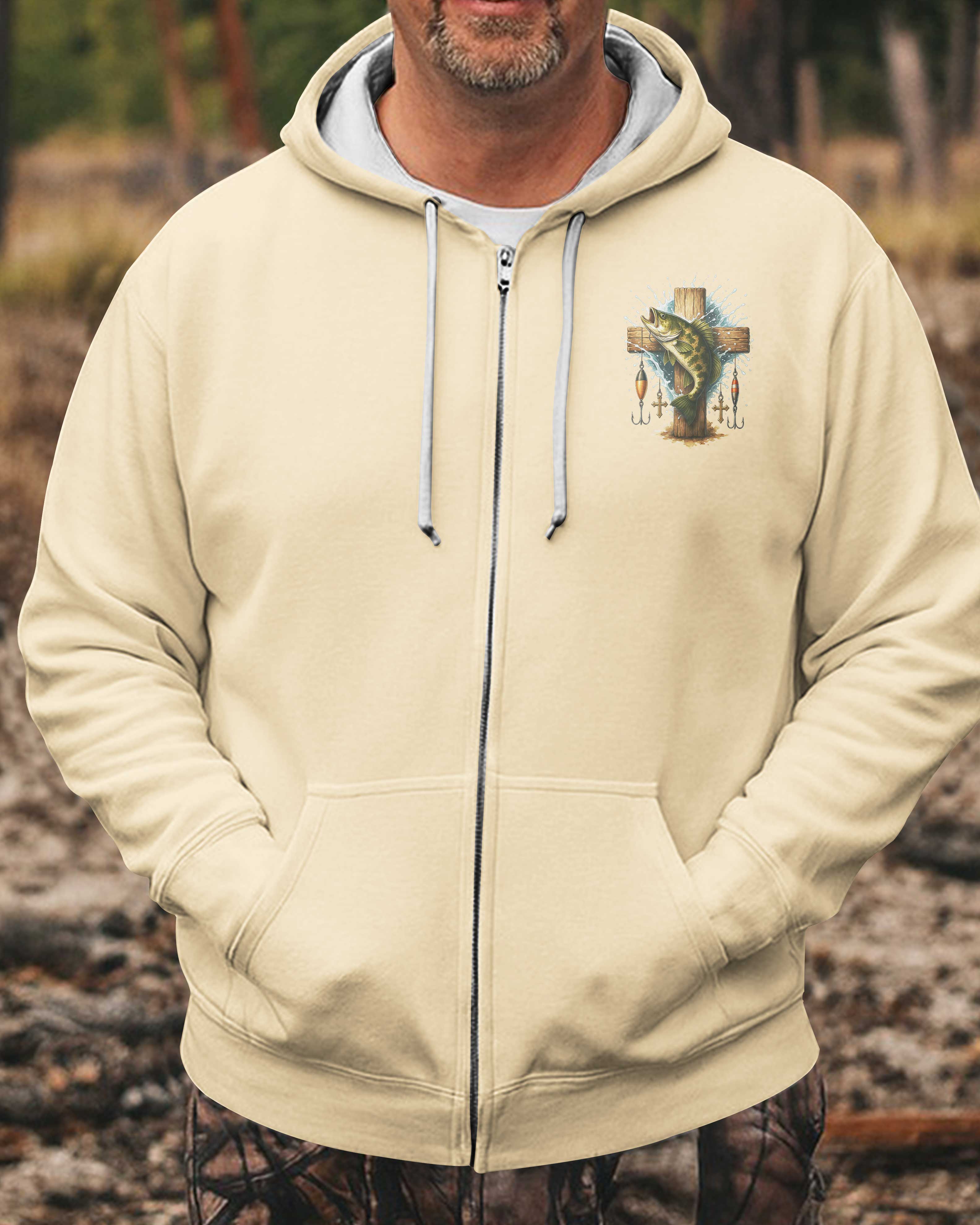 Hooked On Jesus Zip Hoodie