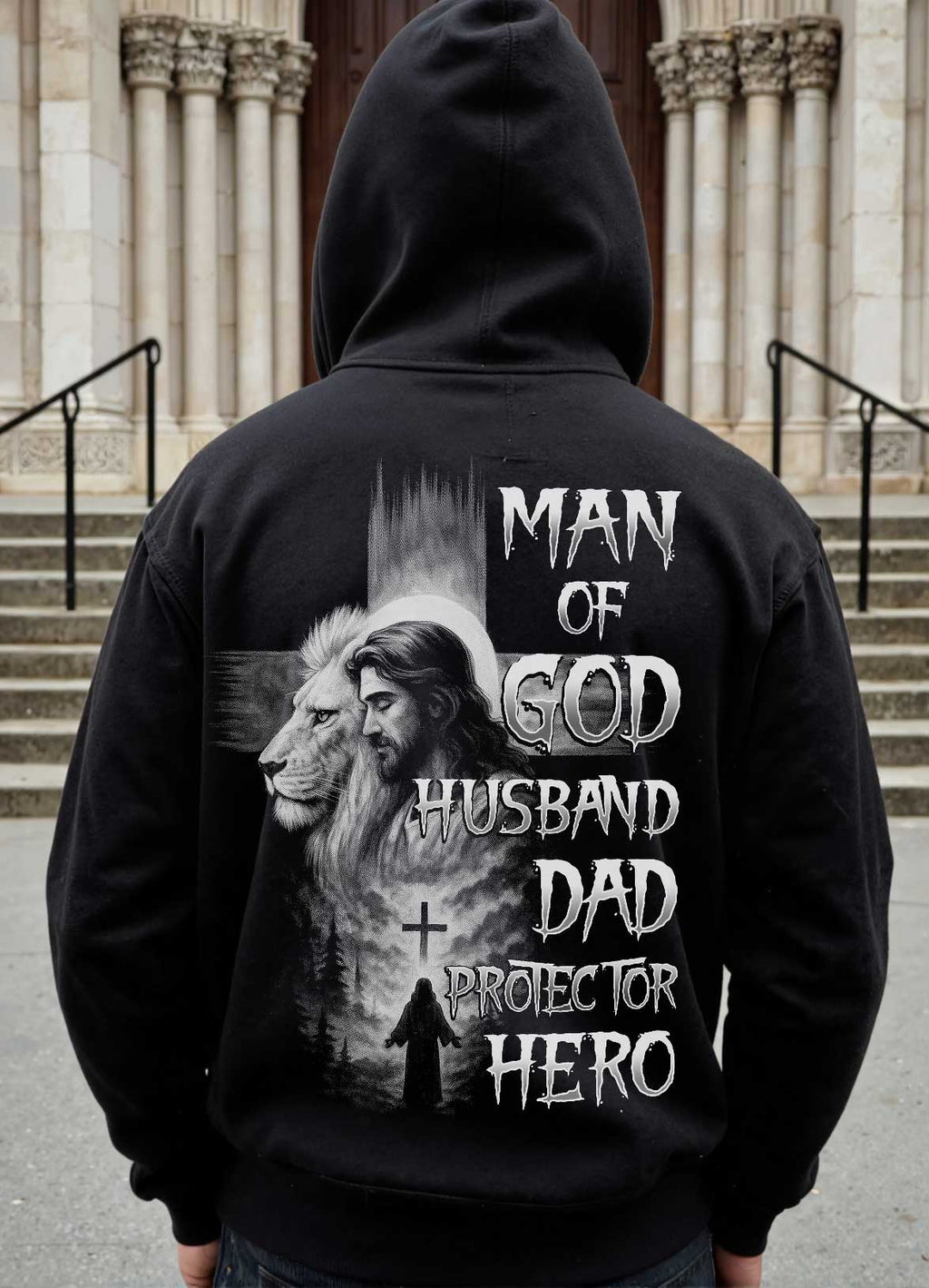 Man Of God Husband Dad Protector Hero T-Shirt