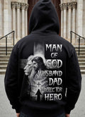Man Of God Husband Dad Protector Hero T-Shirt