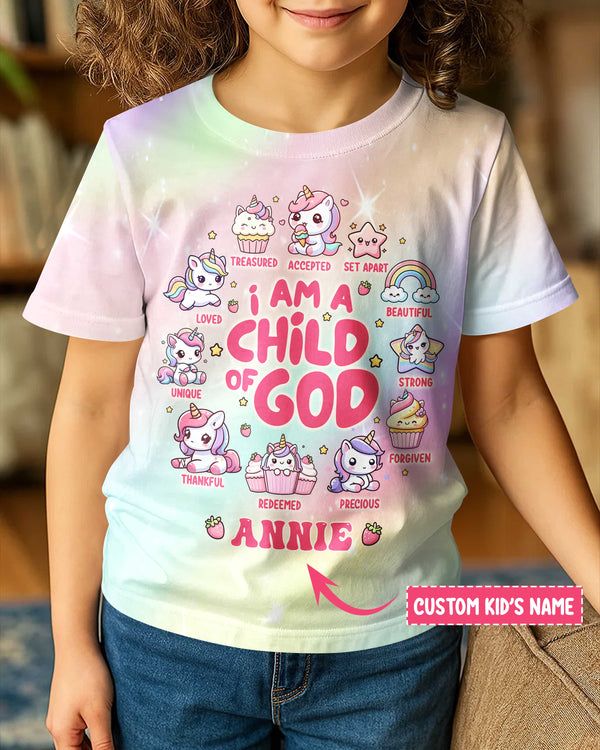 I Am A Child Of God All Over Print T-Shirt Kid