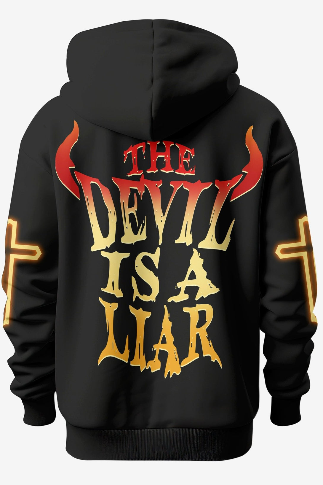 The Devil Is A Liar All Over Print Hoodie - Christ Color