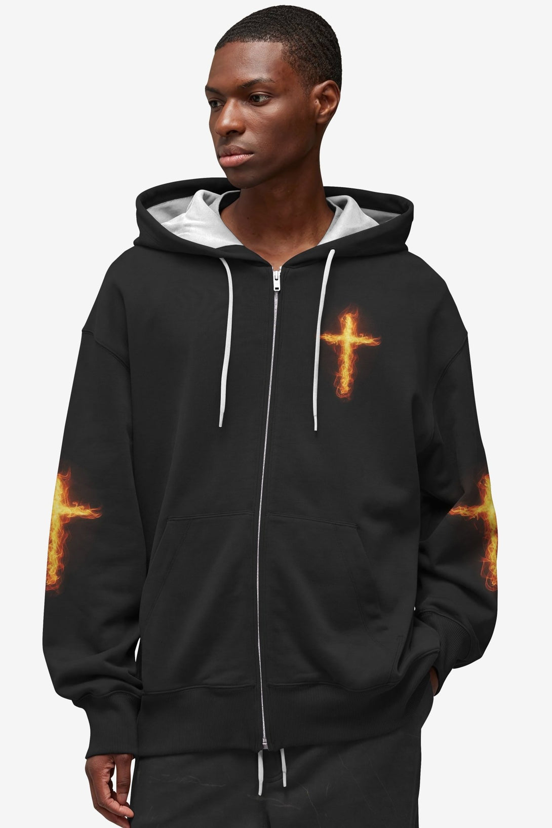 There's No Greater Love Than This All Over Print Zip Hoodie - Christ Color