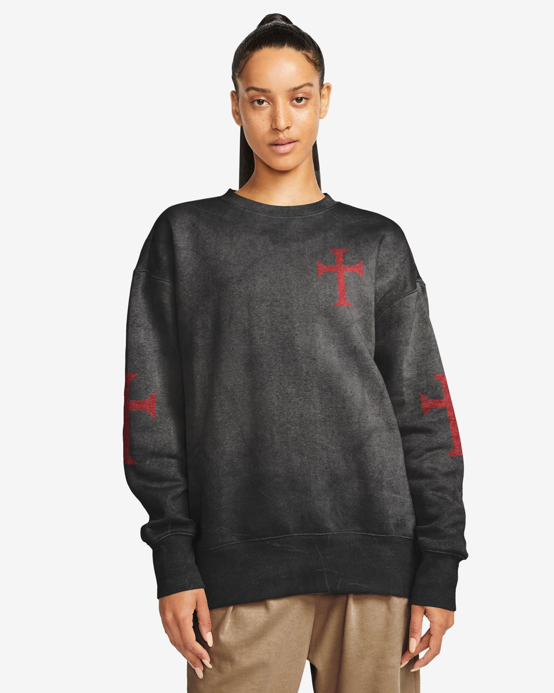 Let Your Faith Be Bigger Than Your Fear All Over Print Sweater - Christ Color