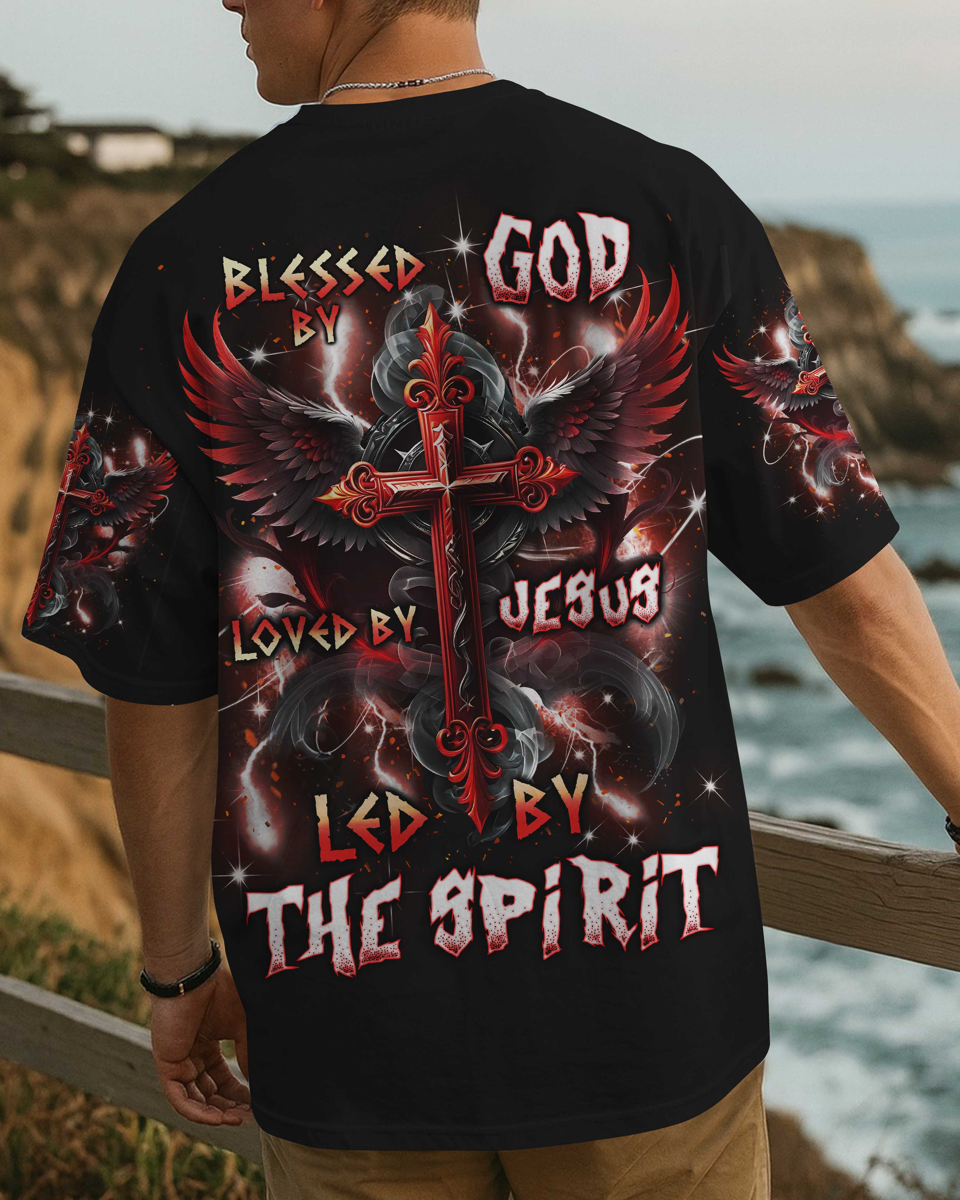 Blessed By God Loved By Jesus Led By The Spirit T-Shirt