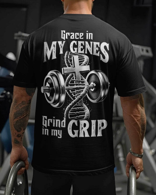 Grace In My Genes Grind In My Grip All Over Print T-Shirt