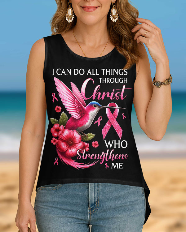 I Can Do All Things Through Christ Crop Out Wrap Back Tank Top