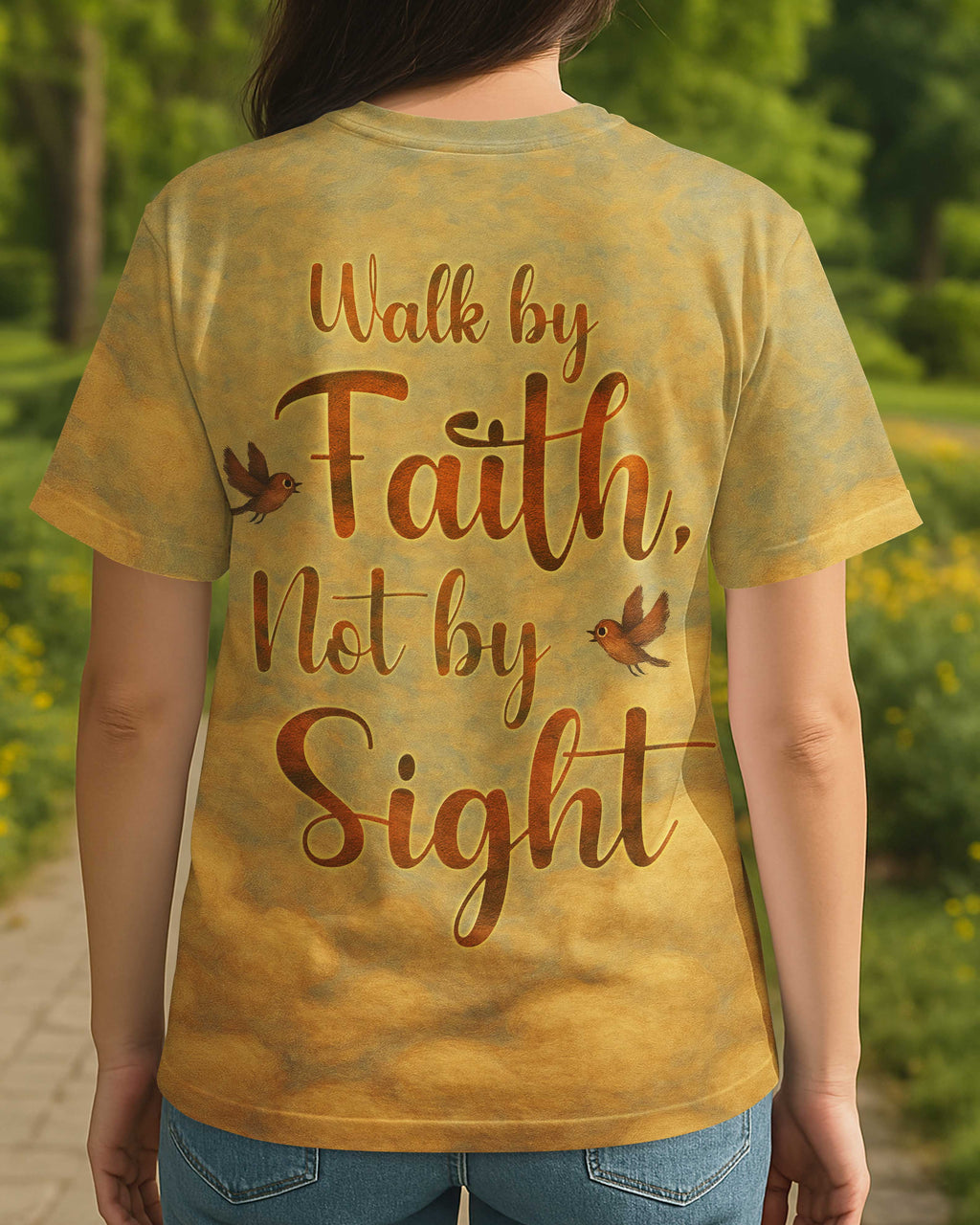 Walk By Faith Not By Sight All Over Print T-Shirt