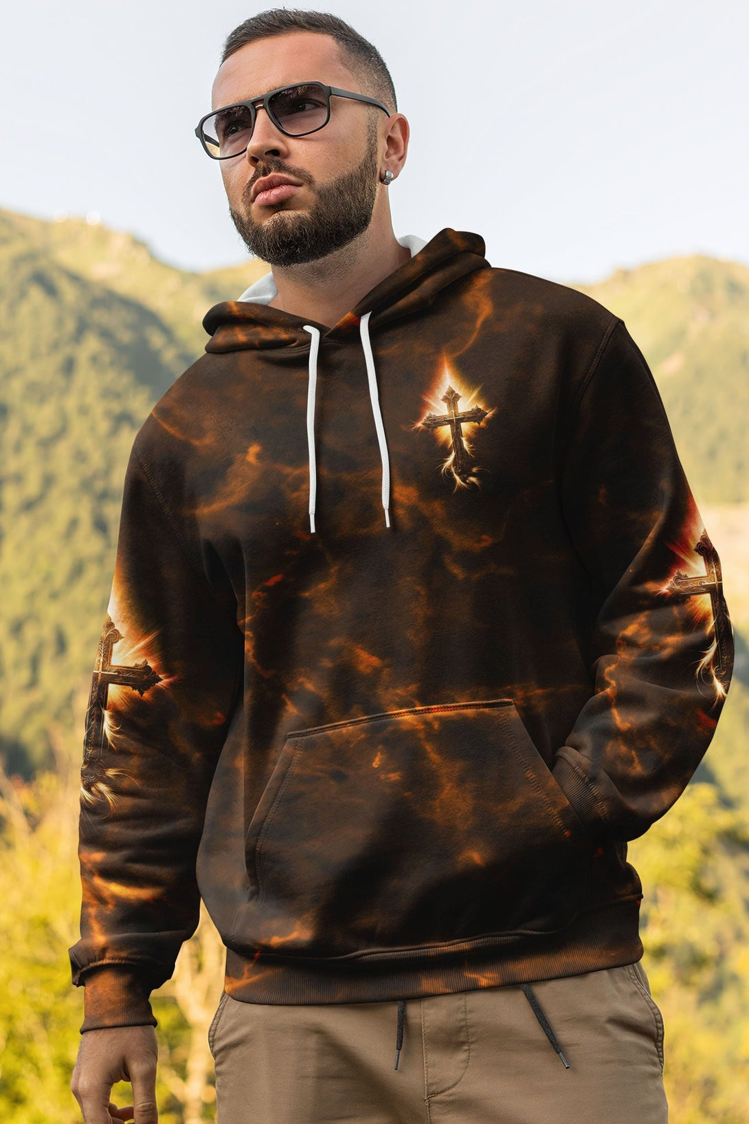 A Child Of God A Man Of Faith A Warrior Of Christ All Over Print Hoodie - Christ Color