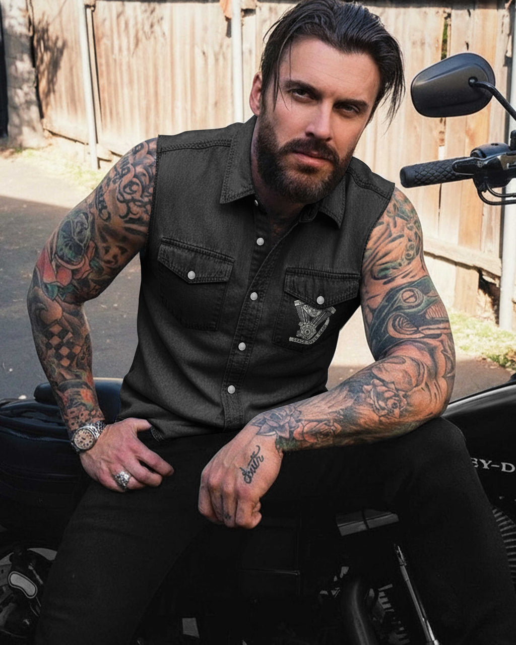 Every Mile A Prayer Sleevesless Denim T-Shirt