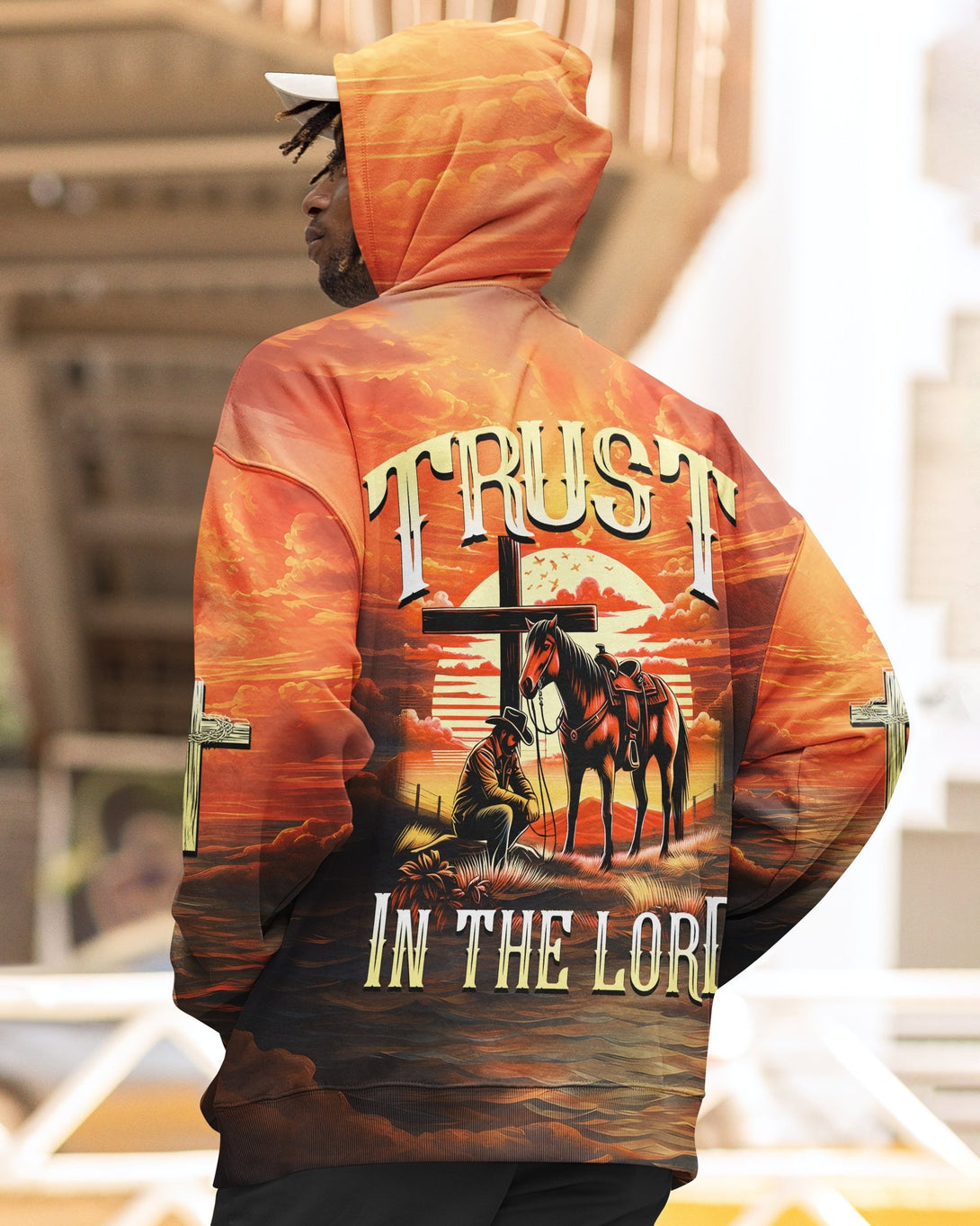 Trust In The Lord All Over Print Zip Hoodie - Christ Color