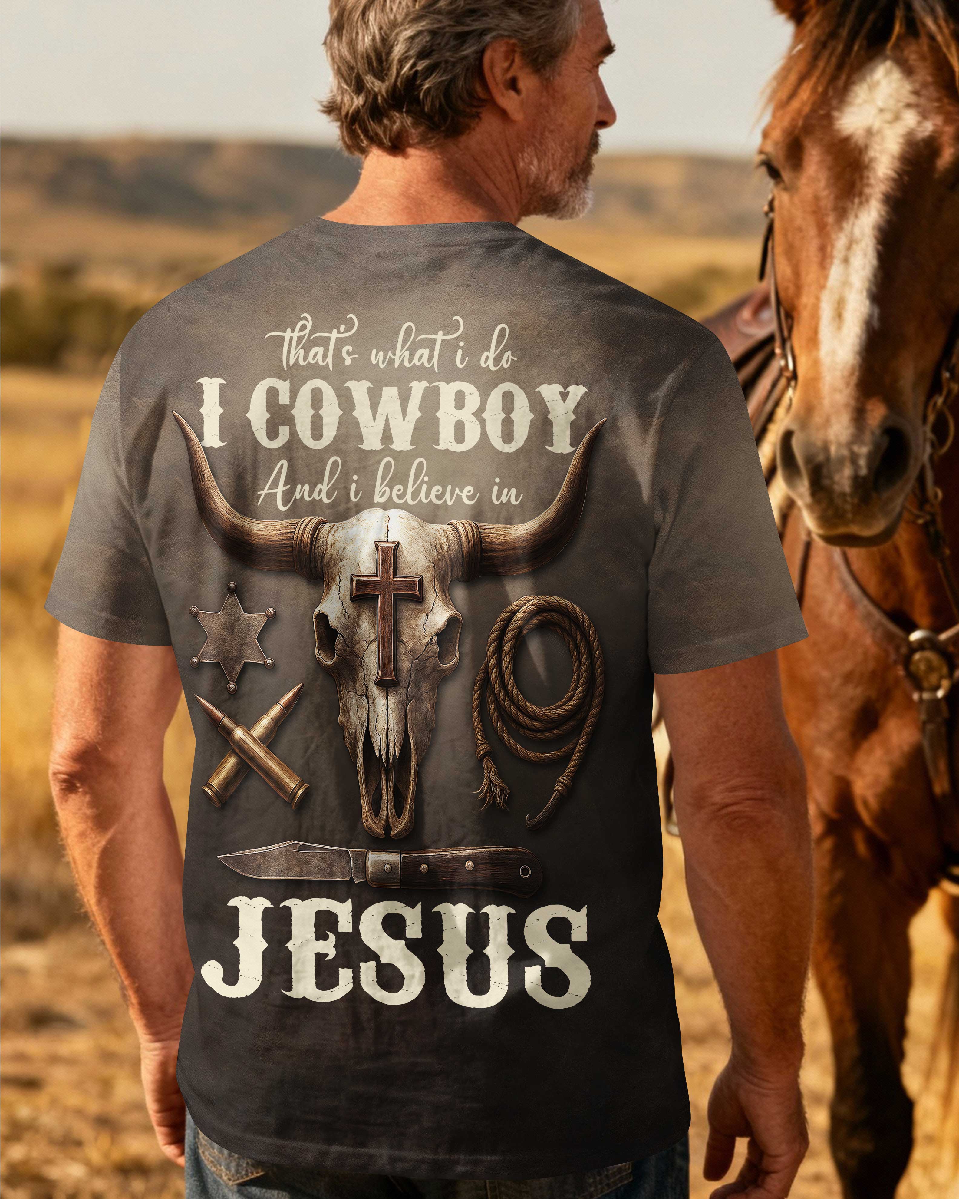 That's What I Do I Cowboy And I Believe In Jesus T-Shirt