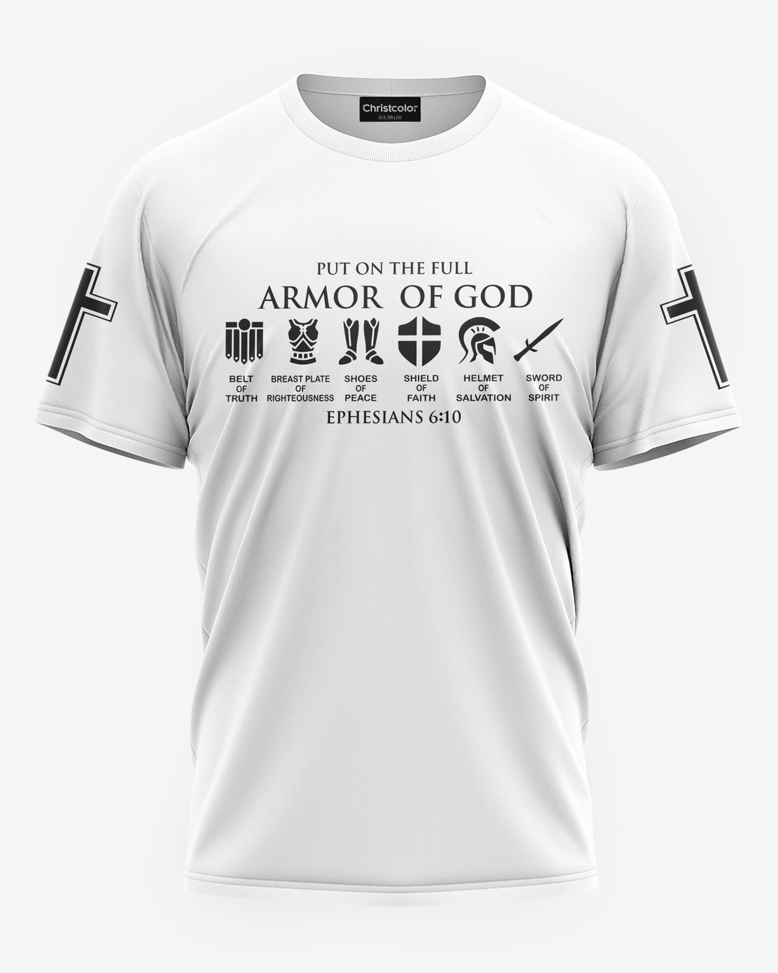 My Soul Is Protected By The Armor Of God All Over Print T-shirt - Christ Color