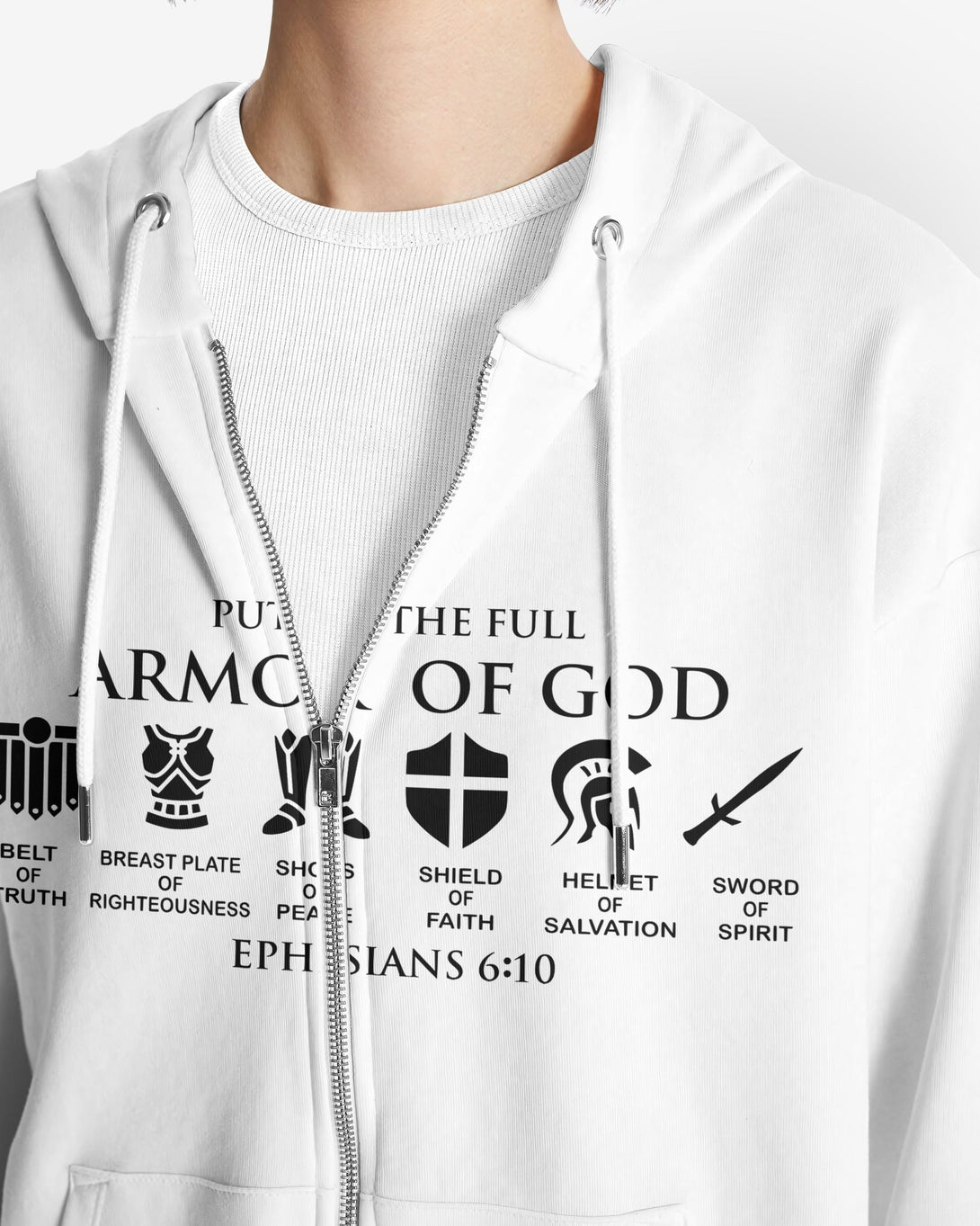 My Soul Is Protected By The Armor Of God All Over Print Zip Hoodie - Christ Color