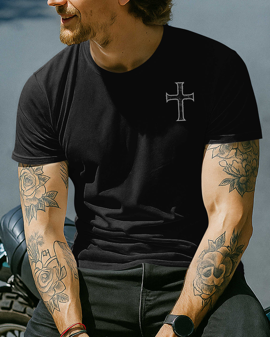 Grumpy Old Biker Bastard All Over Print T-Shirt